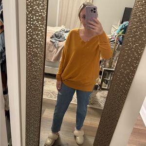 Yellow light-weight sweater from Pink Lily